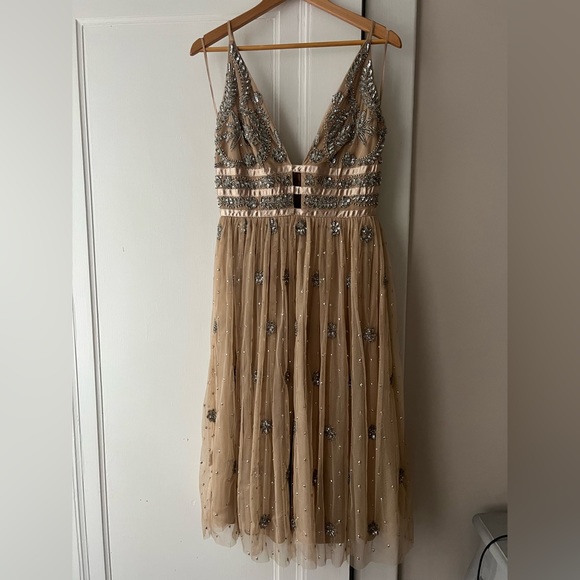 ASOS Embellished nude midi dress - Picture 3 of 6